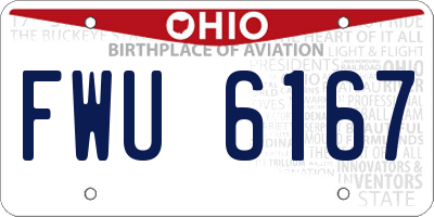 OH license plate FWU6167