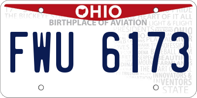 OH license plate FWU6173