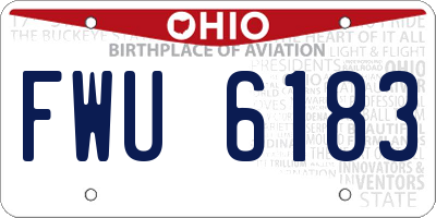 OH license plate FWU6183
