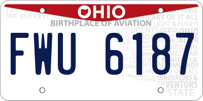 OH license plate FWU6187