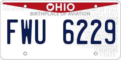 OH license plate FWU6229