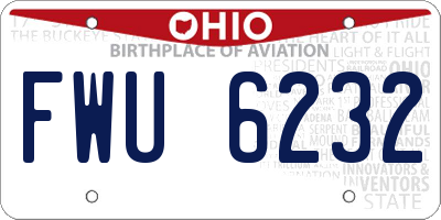 OH license plate FWU6232
