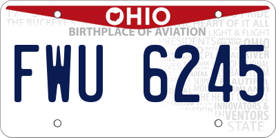 OH license plate FWU6245