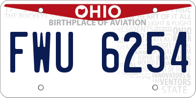 OH license plate FWU6254