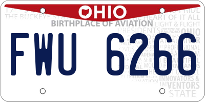 OH license plate FWU6266