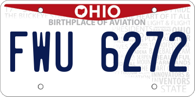 OH license plate FWU6272