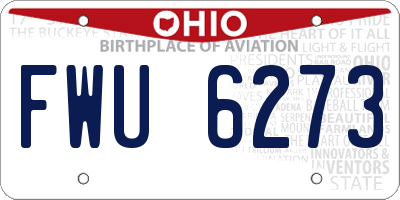 OH license plate FWU6273