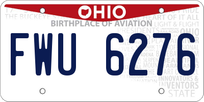OH license plate FWU6276