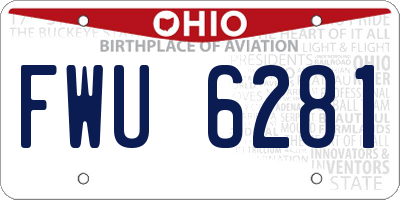 OH license plate FWU6281
