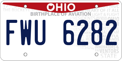 OH license plate FWU6282
