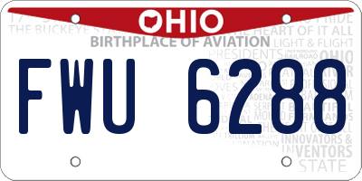 OH license plate FWU6288
