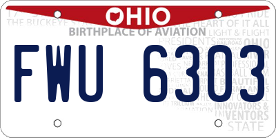 OH license plate FWU6303