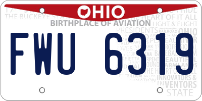 OH license plate FWU6319