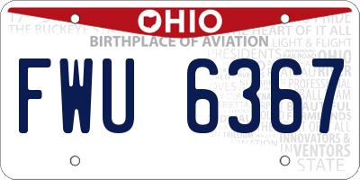 OH license plate FWU6367