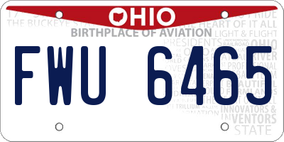 OH license plate FWU6465