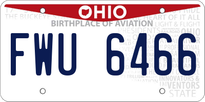 OH license plate FWU6466