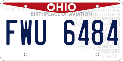 OH license plate FWU6484