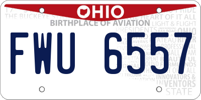 OH license plate FWU6557