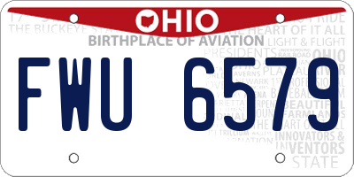 OH license plate FWU6579