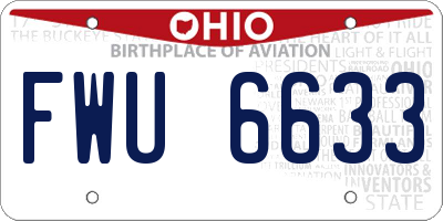 OH license plate FWU6633