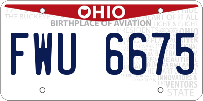 OH license plate FWU6675