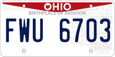 OH license plate FWU6703