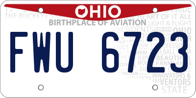 OH license plate FWU6723