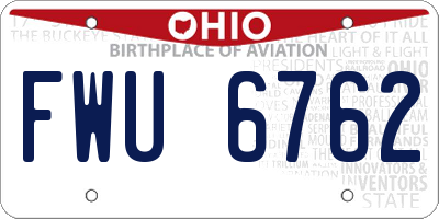 OH license plate FWU6762