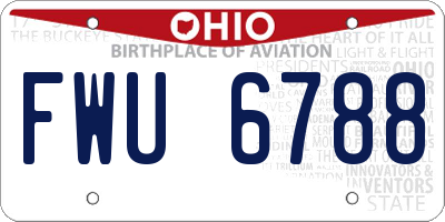 OH license plate FWU6788