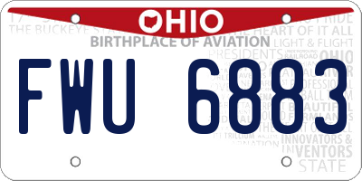 OH license plate FWU6883