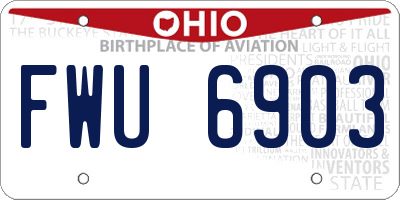 OH license plate FWU6903