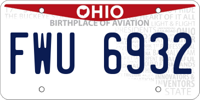 OH license plate FWU6932