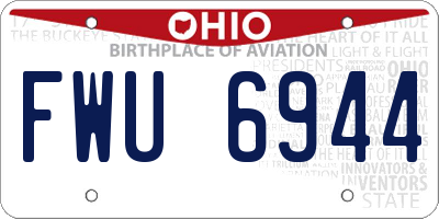 OH license plate FWU6944