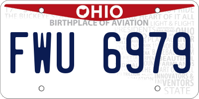 OH license plate FWU6979