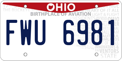OH license plate FWU6981