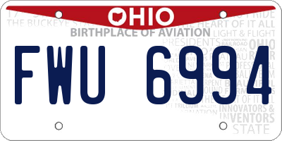 OH license plate FWU6994