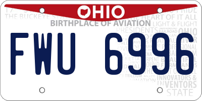 OH license plate FWU6996