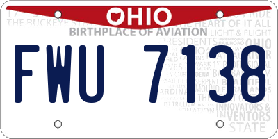 OH license plate FWU7138