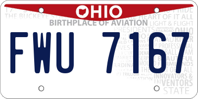 OH license plate FWU7167