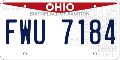 OH license plate FWU7184