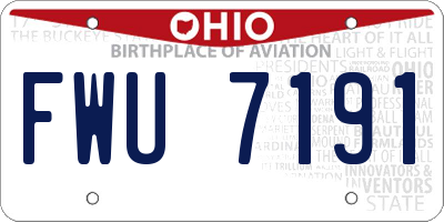 OH license plate FWU7191
