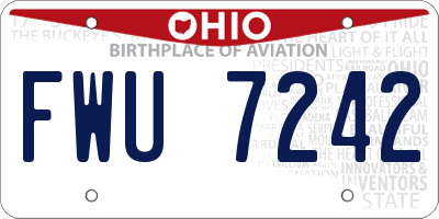 OH license plate FWU7242