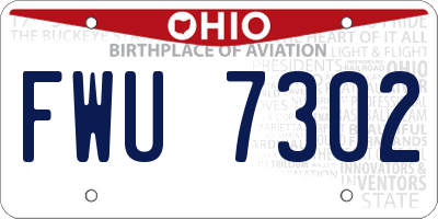 OH license plate FWU7302