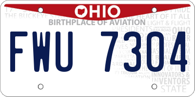 OH license plate FWU7304