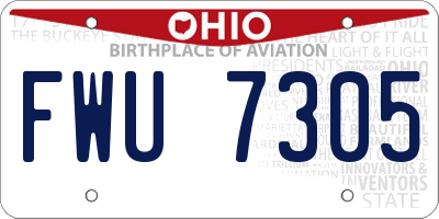 OH license plate FWU7305