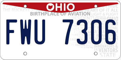OH license plate FWU7306