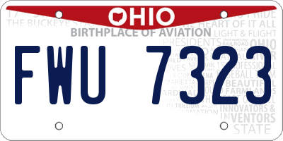 OH license plate FWU7323