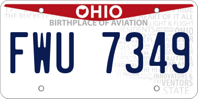 OH license plate FWU7349