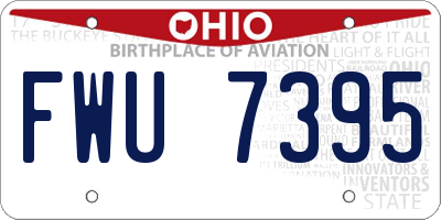OH license plate FWU7395