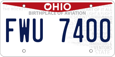 OH license plate FWU7400
